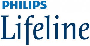 Philips Lifeline Logo. Word Lifeline in simple script with word Philips above in smaller uppercase letters.